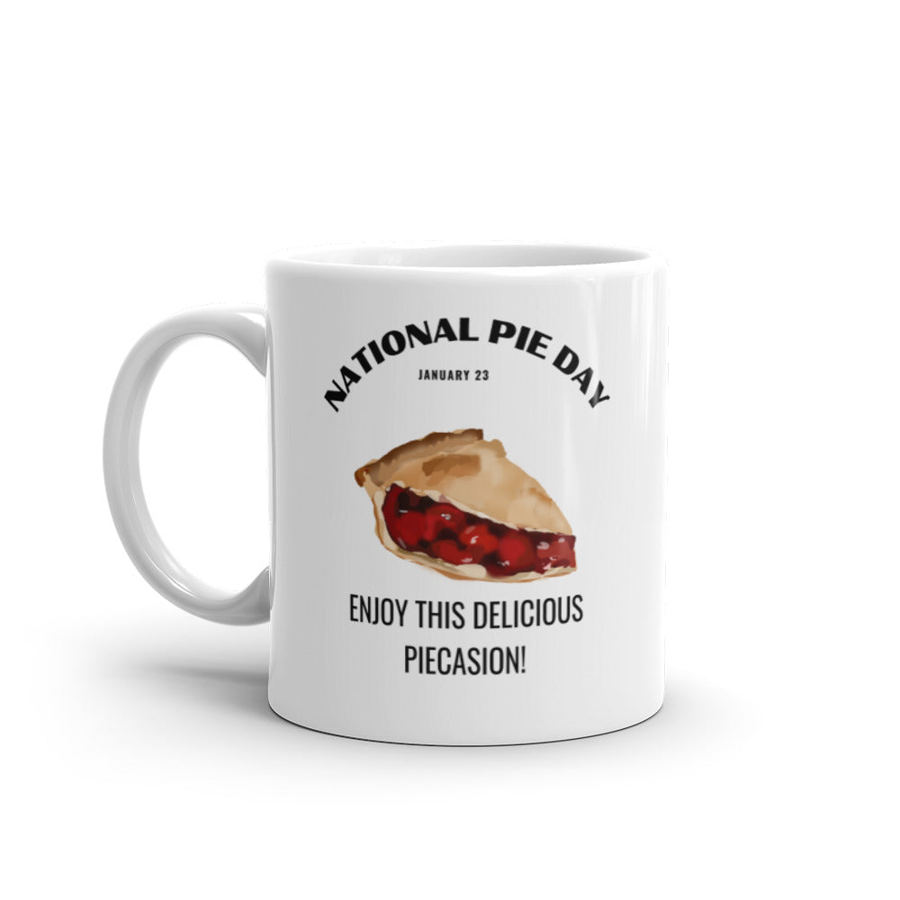 National Pie Day (Slice) - White glossy mug