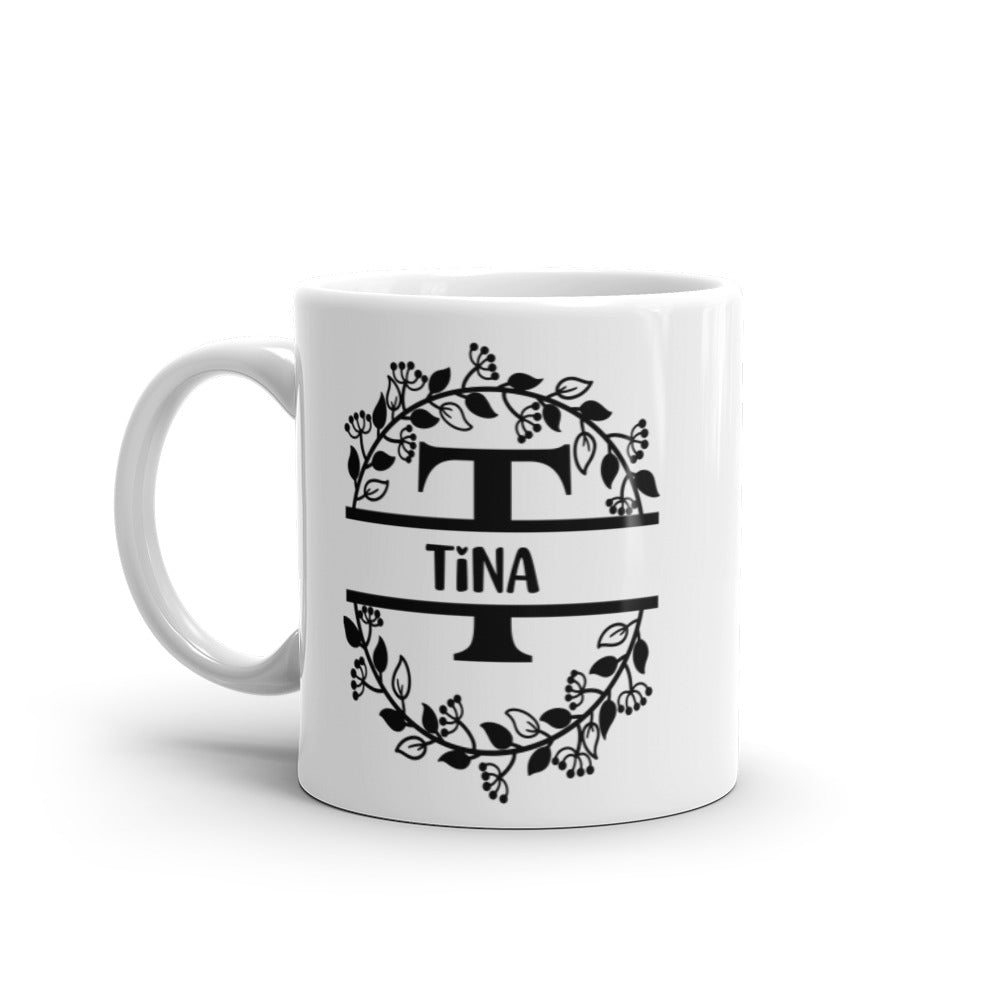 Tina - Personalised - White glossy mug