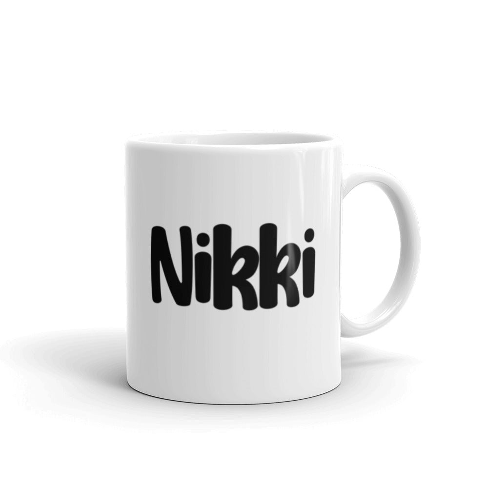Nikki Black & White glossy mug