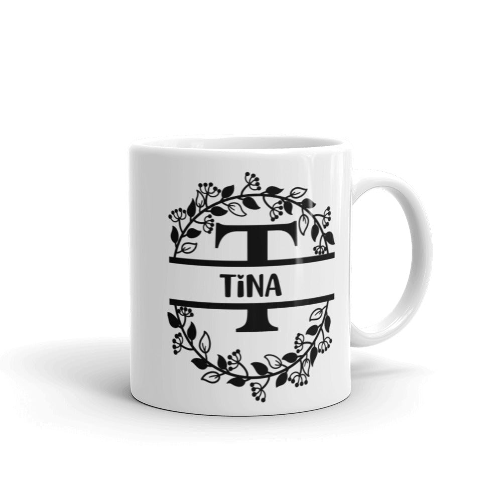 Tina - Personalised - White glossy mug