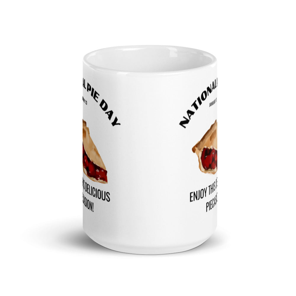National Pie Day (Slice) - White glossy mug