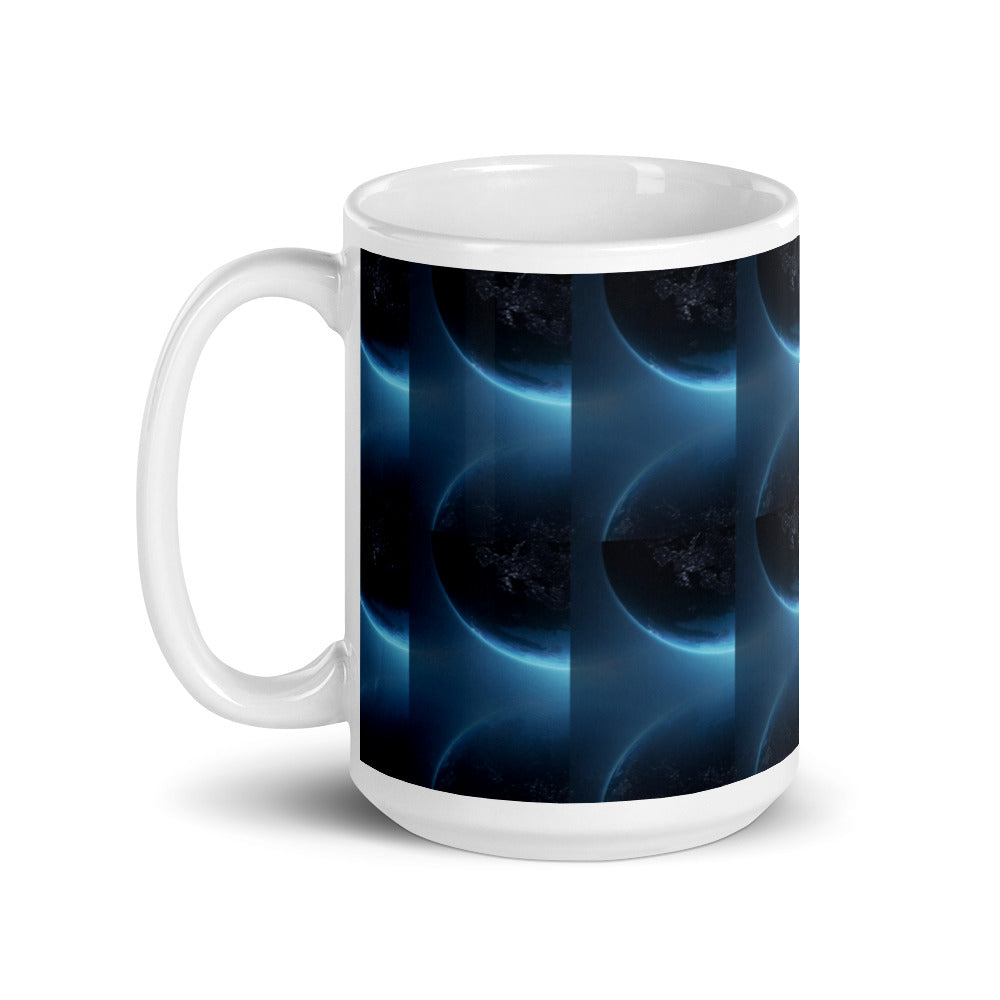 The Moons Glow - White glossy mug - Science Fiction Day