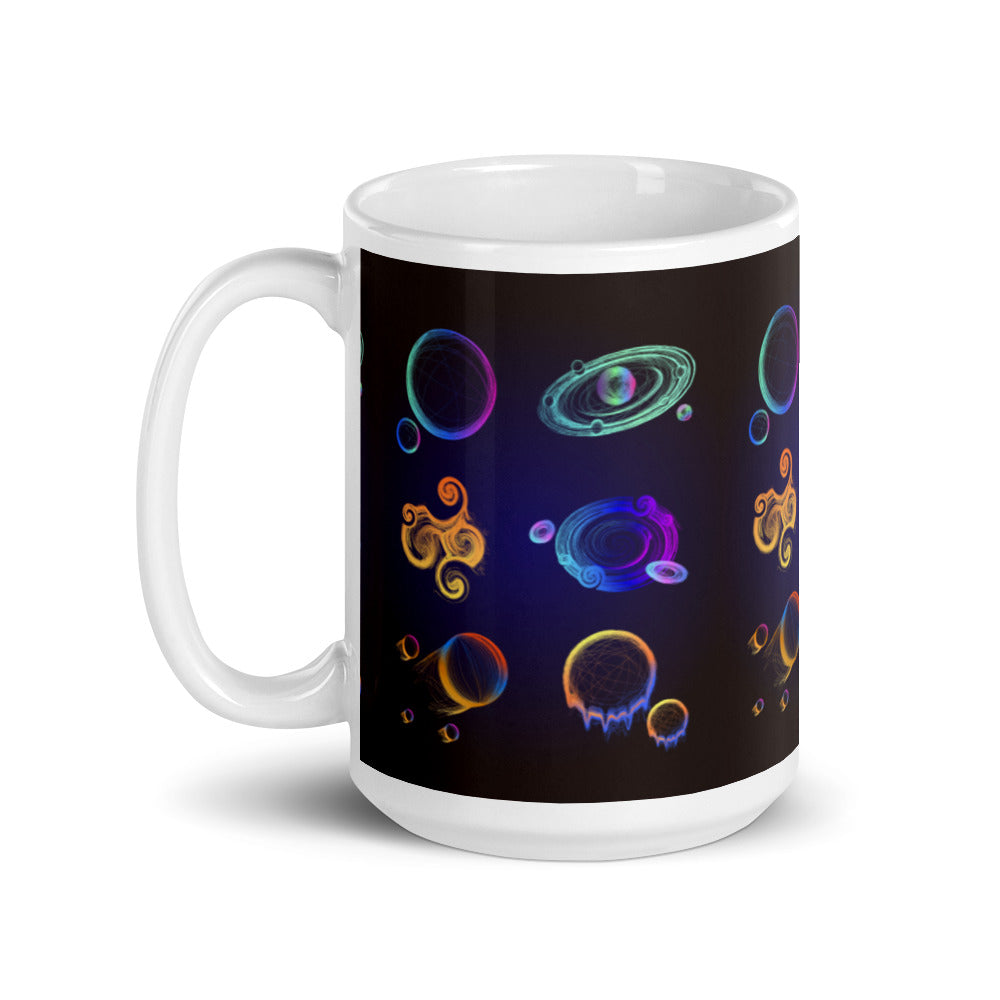 Planets Aligned - White glossy mug - Science Fiction Day