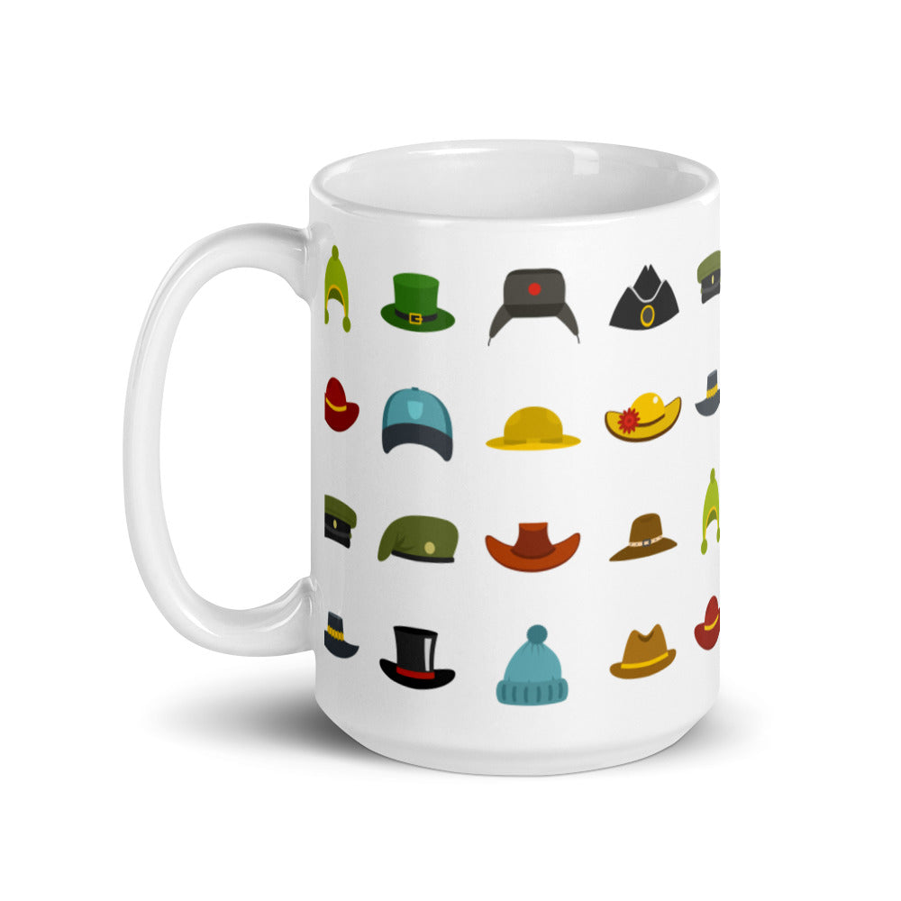 Hats around the world - White glossy mug - National Hat Day