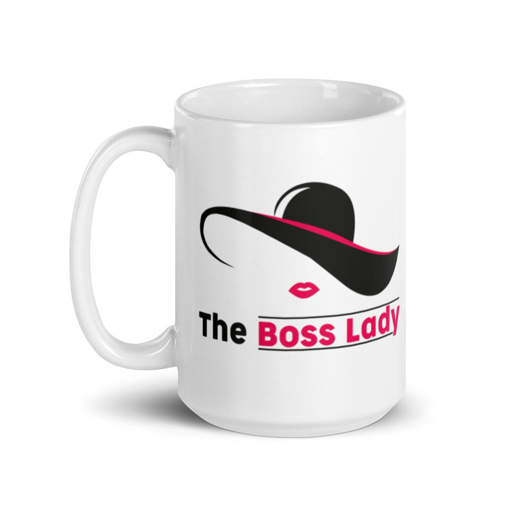 The Boss Lady - White glossy mug