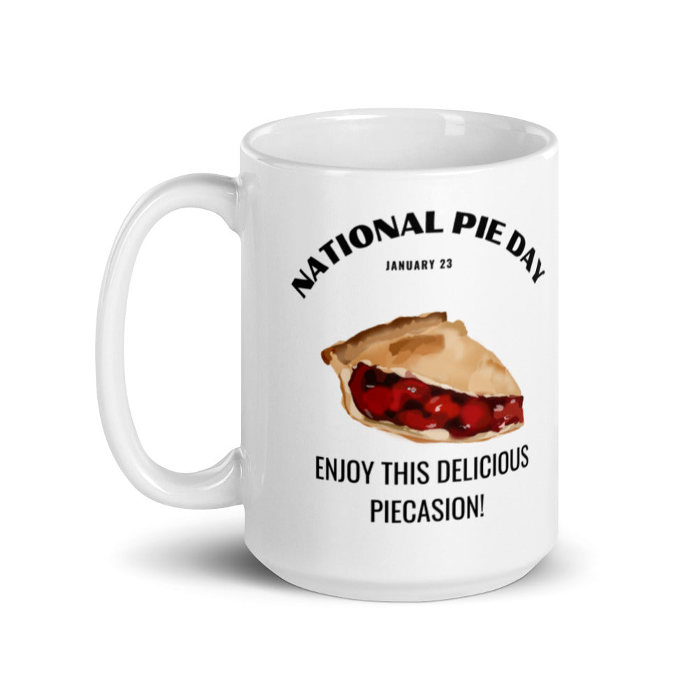 National Pie Day (Slice) - White glossy mug