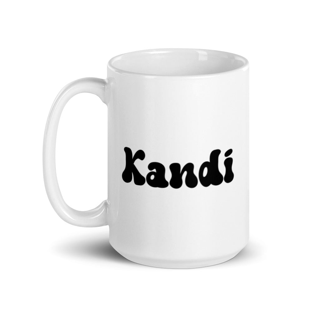 Kandi - Black & White glossy mug