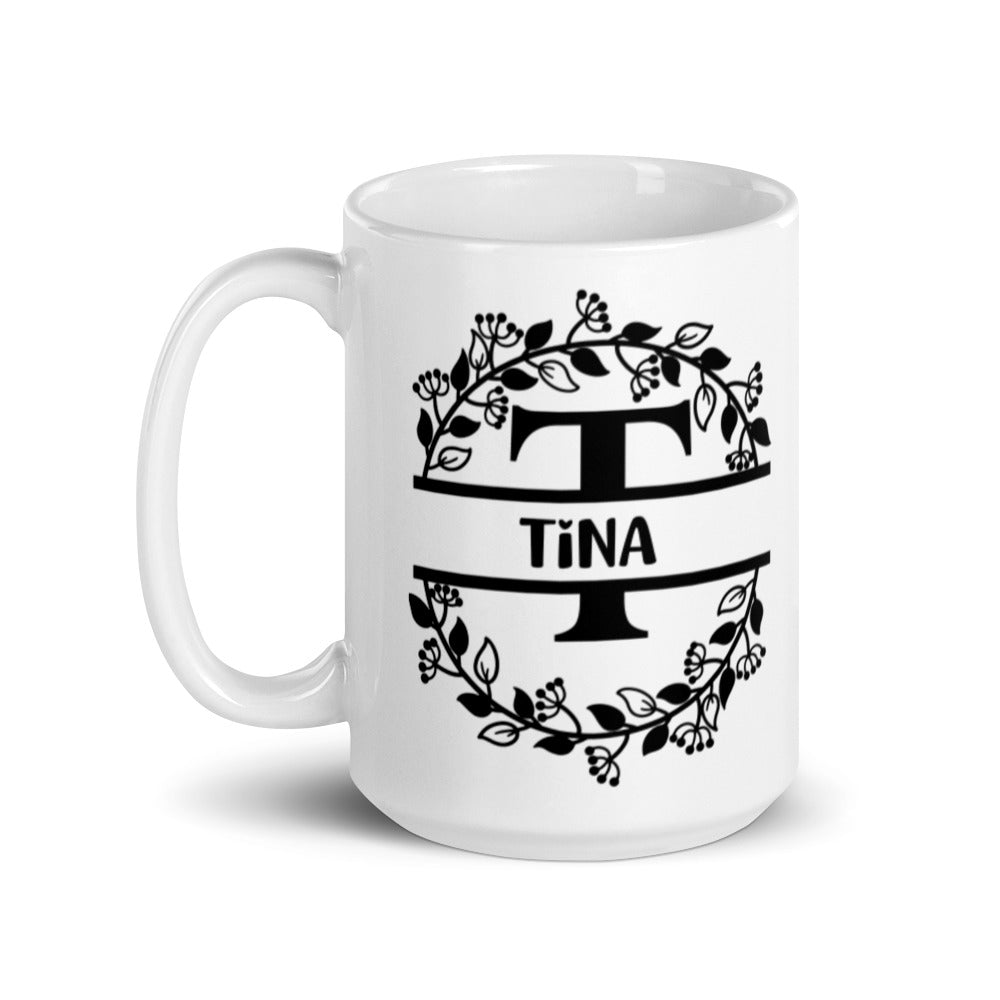 Tina - Personalised - White glossy mug