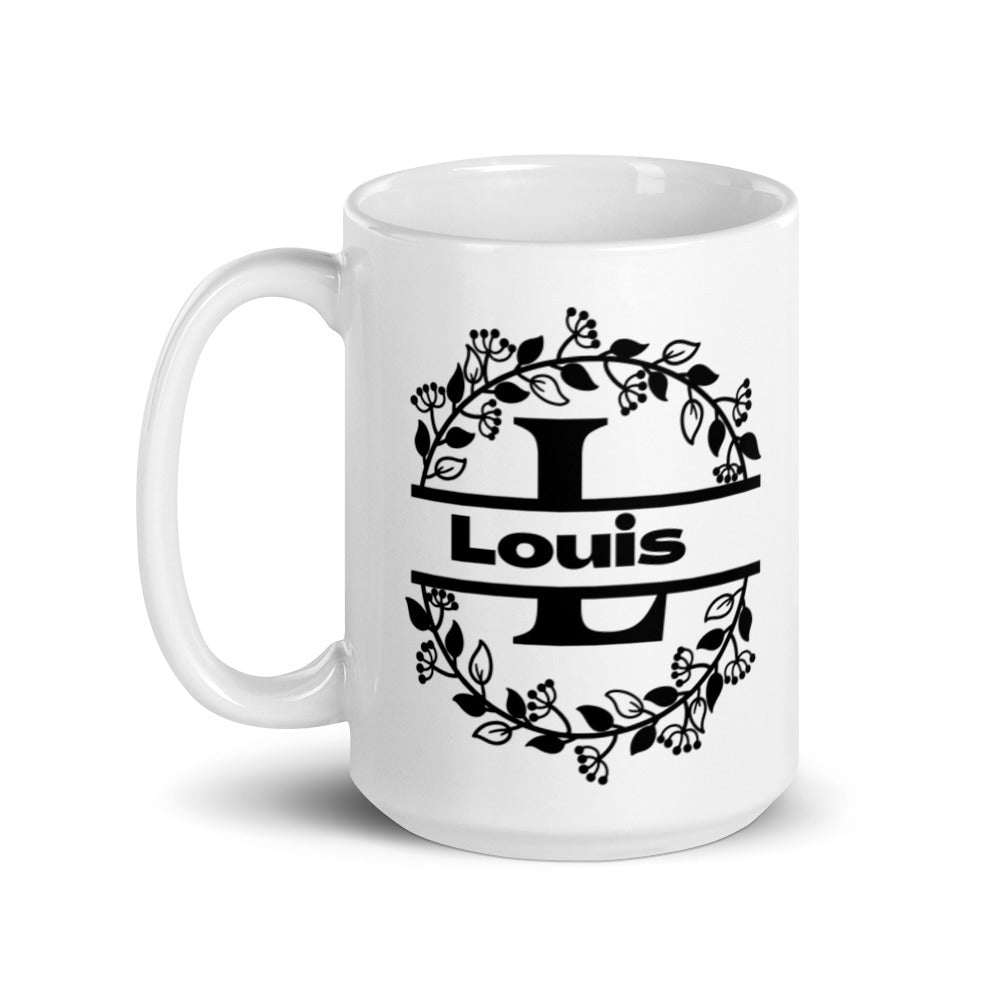 Louis - Personalised - White glossy mug