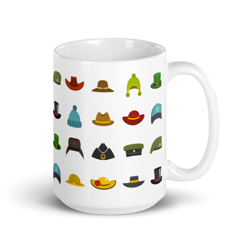 Hats around the world - White glossy mug - National Hat Day