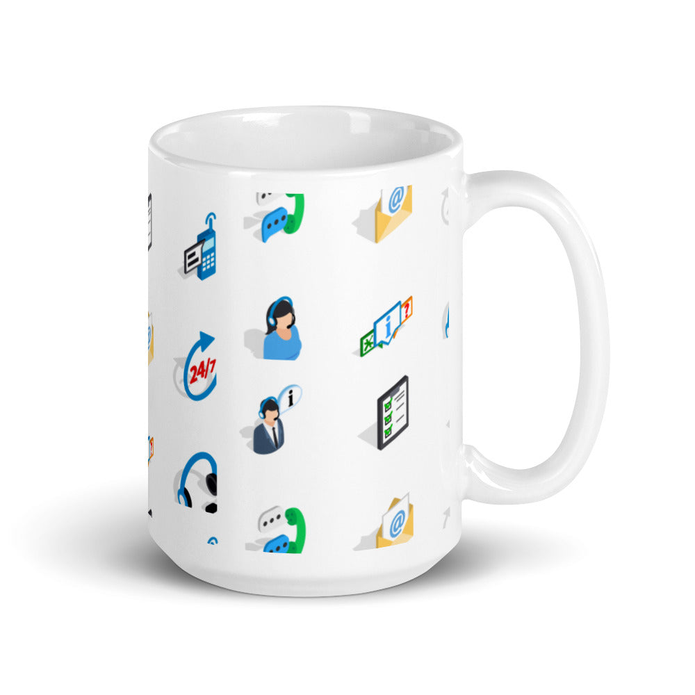Customer Service - White glossy mug - Get to Know Your Customer Day