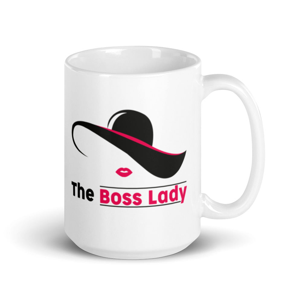 The Boss Lady - White glossy mug