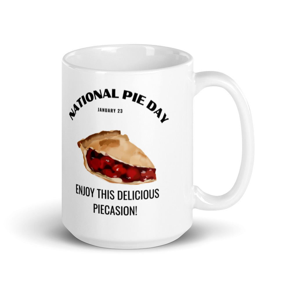 National Pie Day (Slice) - White glossy mug