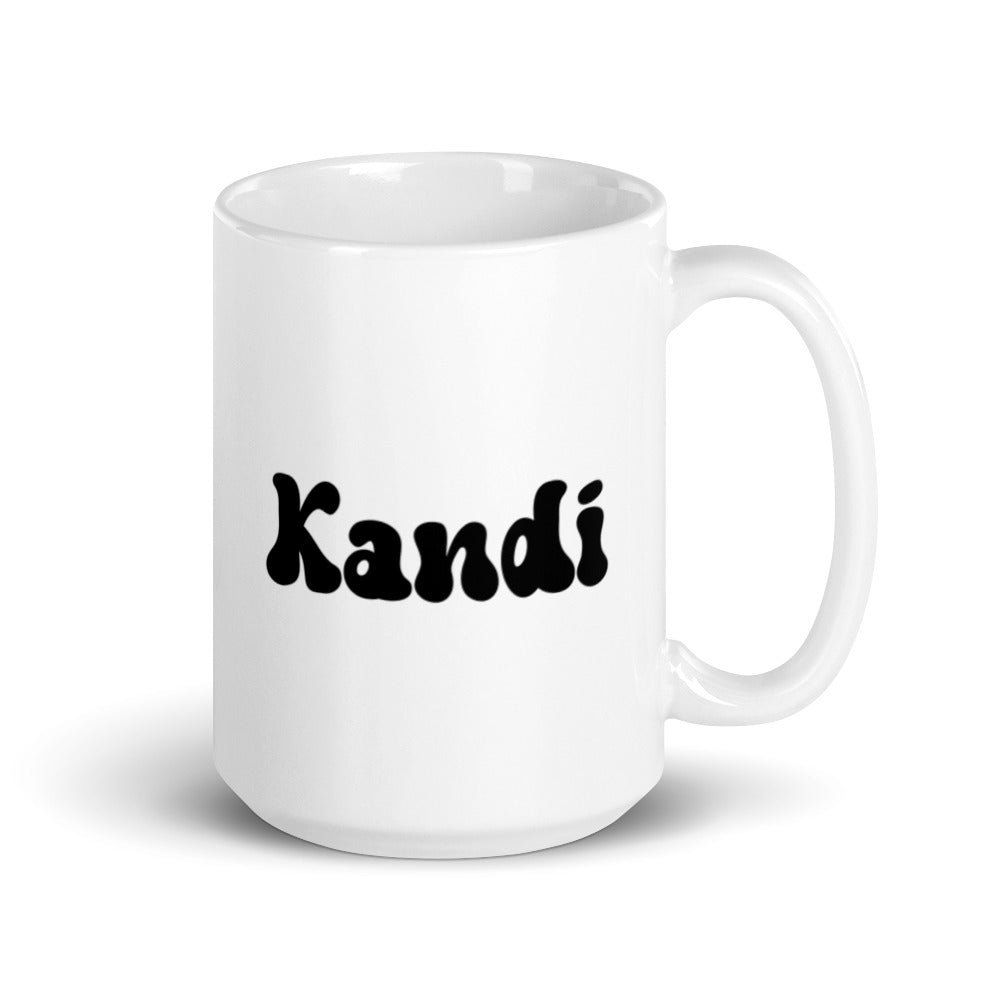 Kandi - Black & White glossy mug