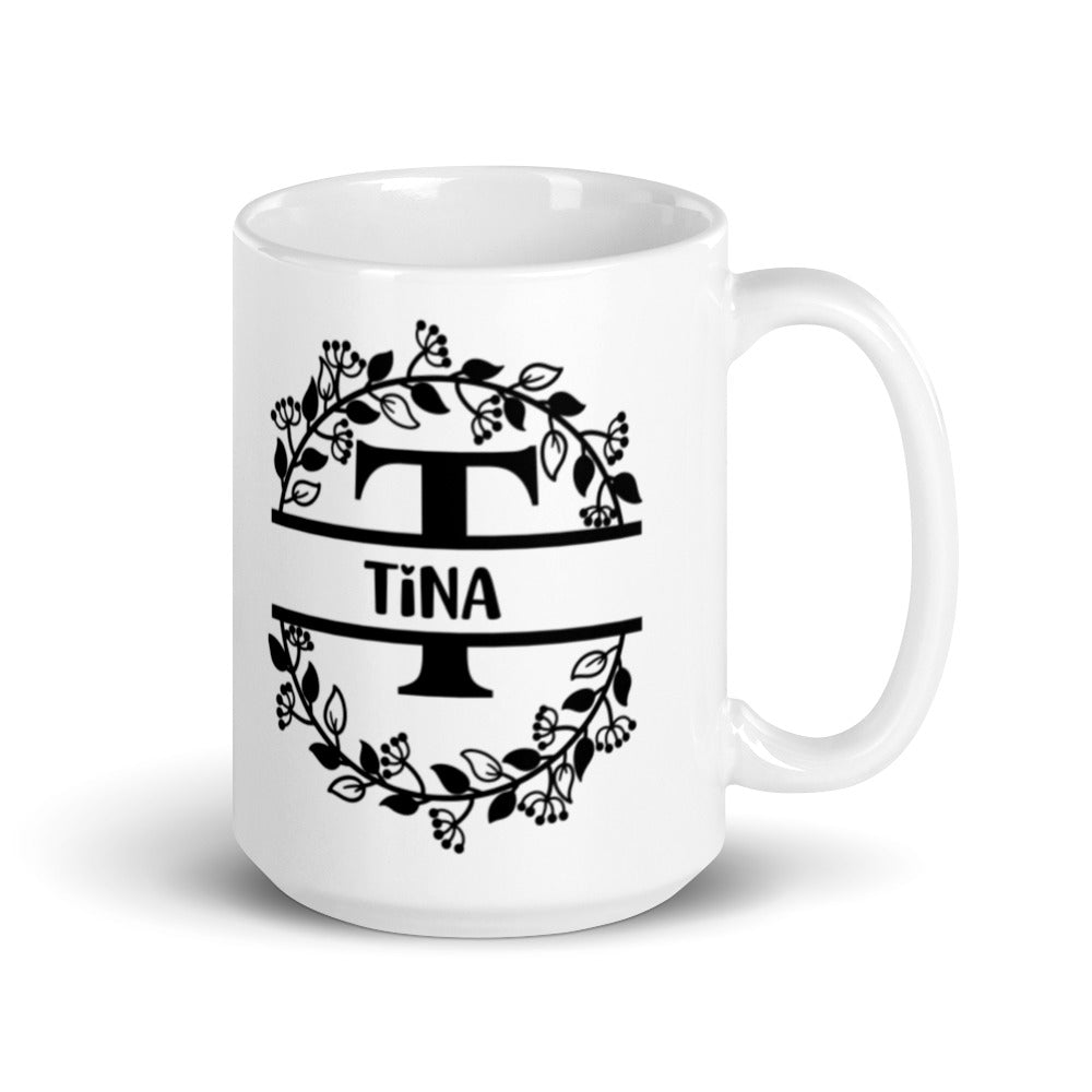Tina - Personalised - White glossy mug