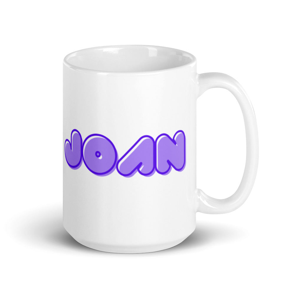 Joan - Personalised - White glossy mug