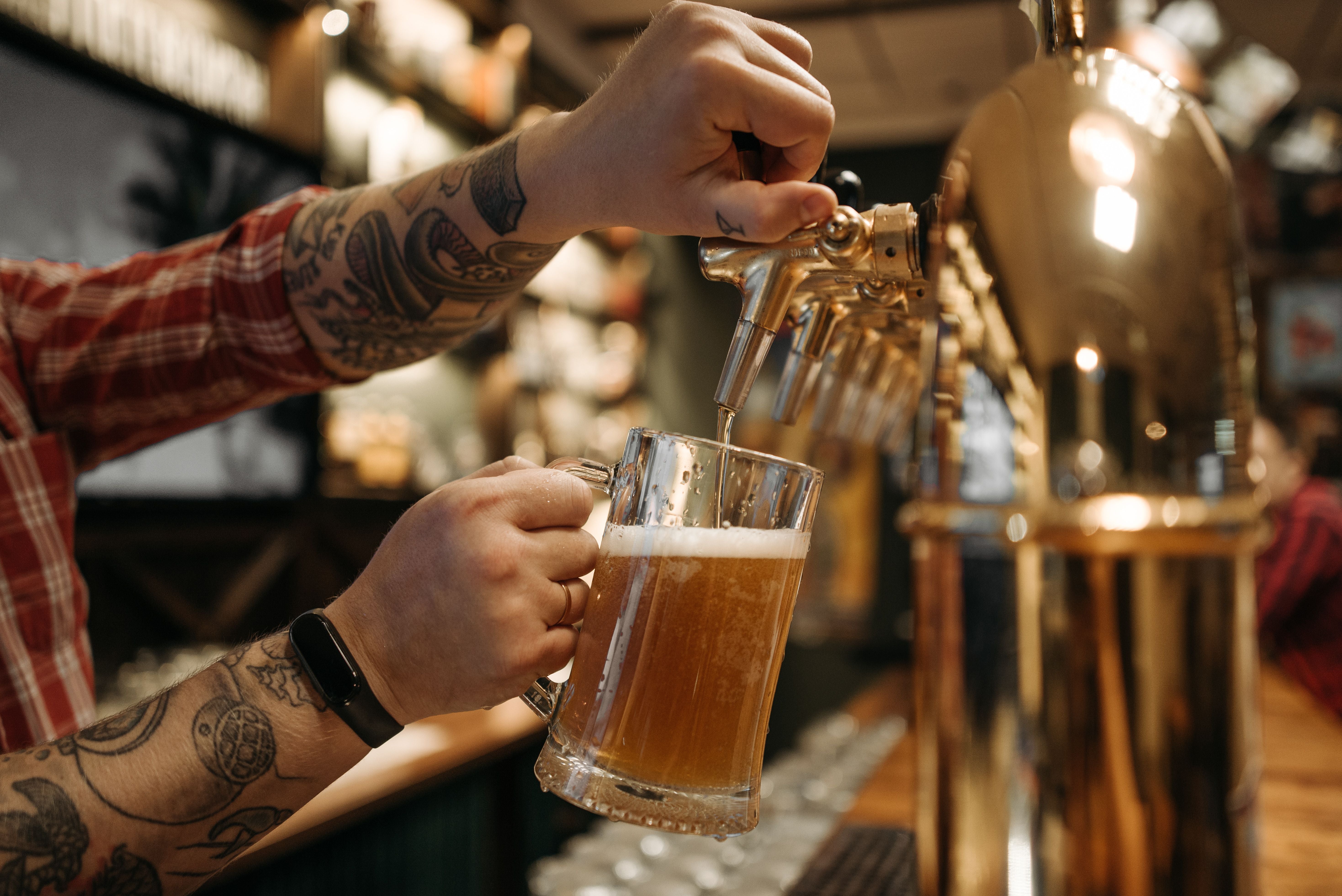 Frosted Glass Beer Mugs