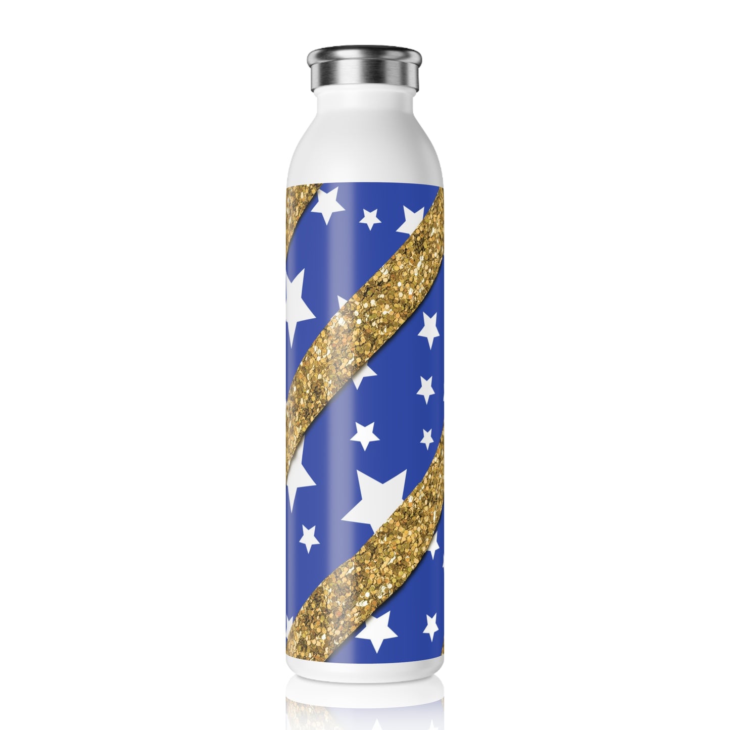 American Flag Themed Slim Water Bottle