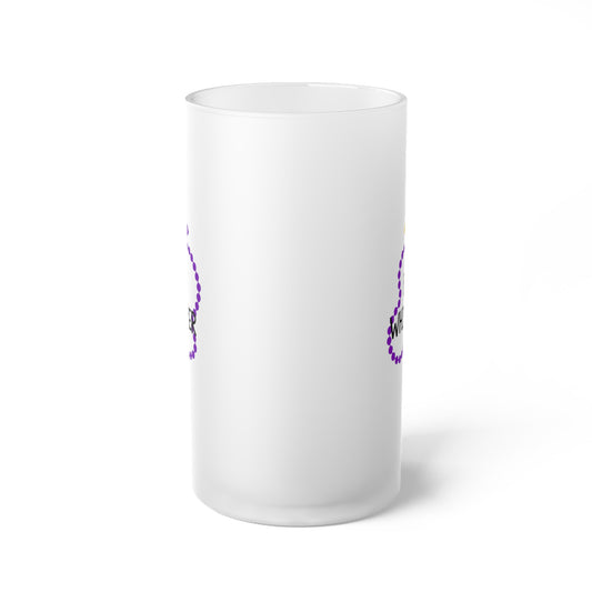 Bead Whisperer Frosted Glass Beer Mug
