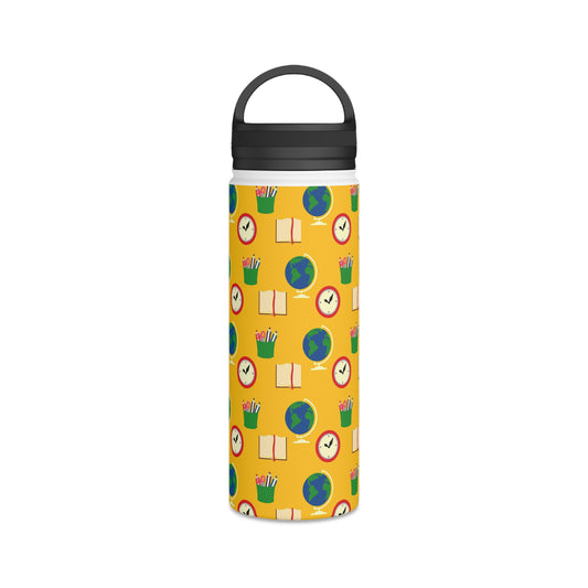 Back To School Stainless Steel Water Bottle, Handle Lid