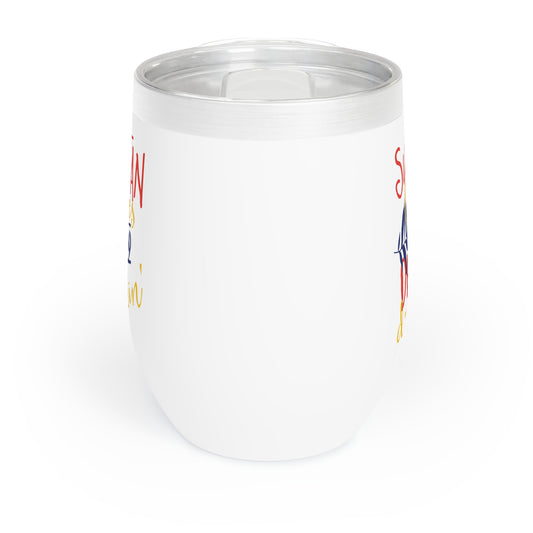 Suntan Lines & Day Drinkin Chill Wine Tumbler