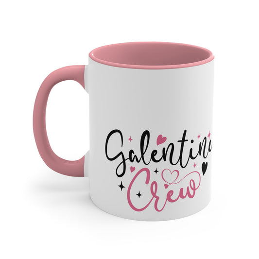 Galentine's Crew Accent Coffee Mug, 11oz