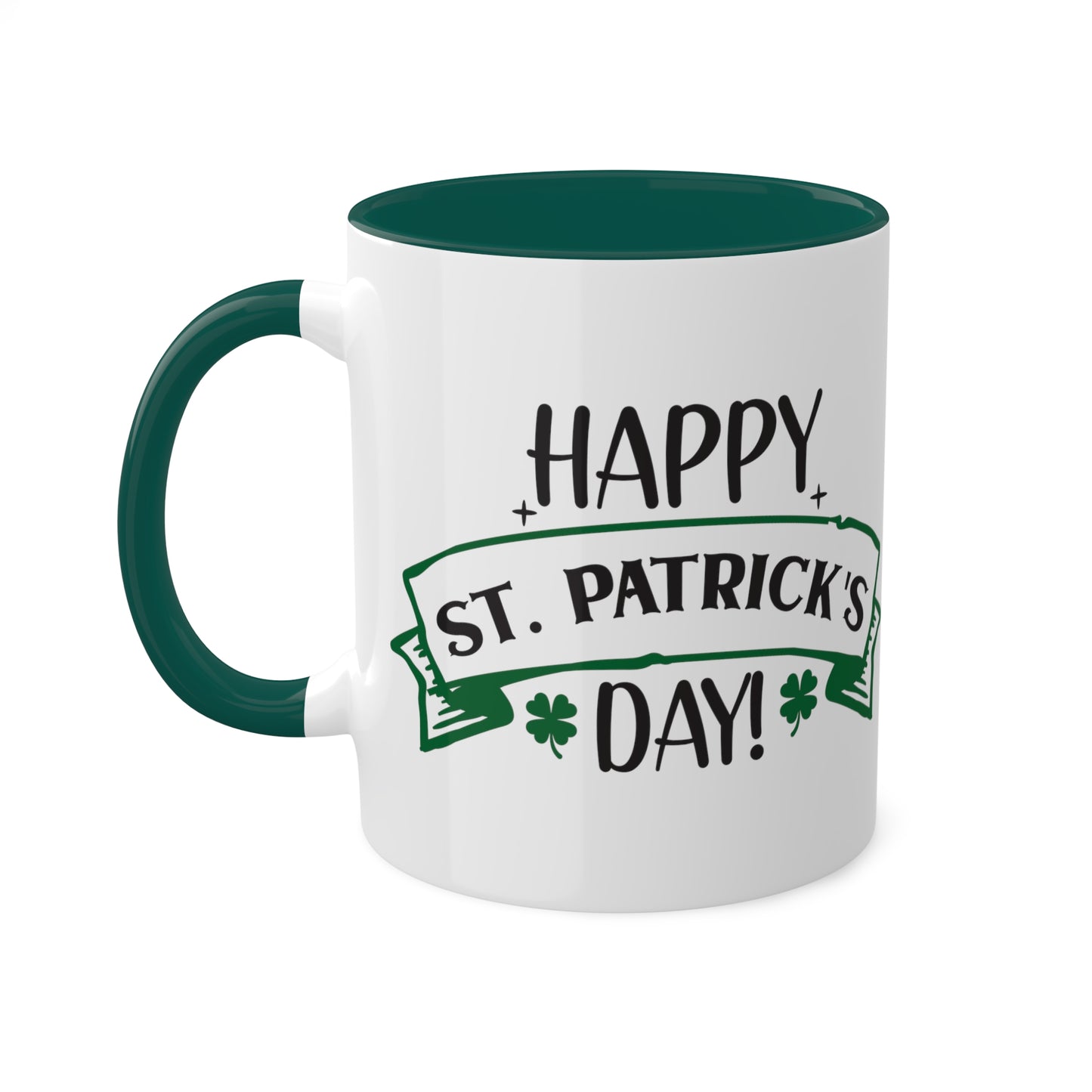 Happy St Patrick's Day Accent Mugs, 11oz