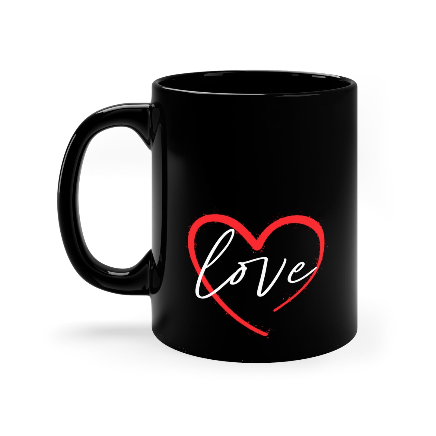 Love 11oz Black Mug