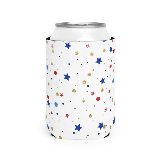 American Flag Themed Stars Can Cooler Sleeve