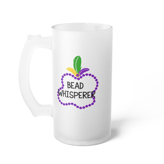 Bead Whisperer Frosted Glass Beer Mug