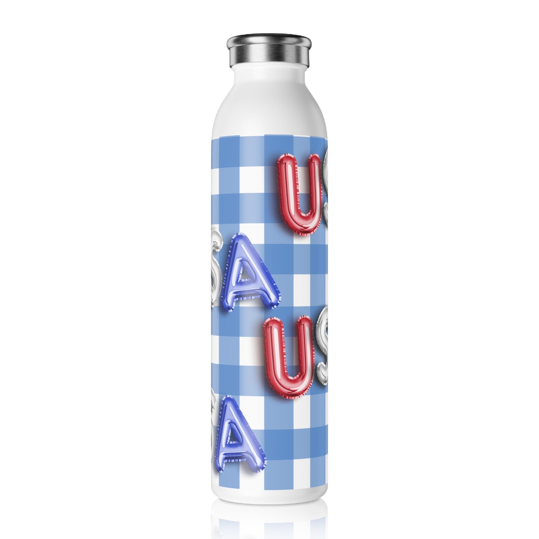 USA Balloons Themed Slim Water Bottle