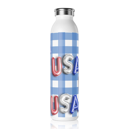 USA Balloons Themed Slim Water Bottle