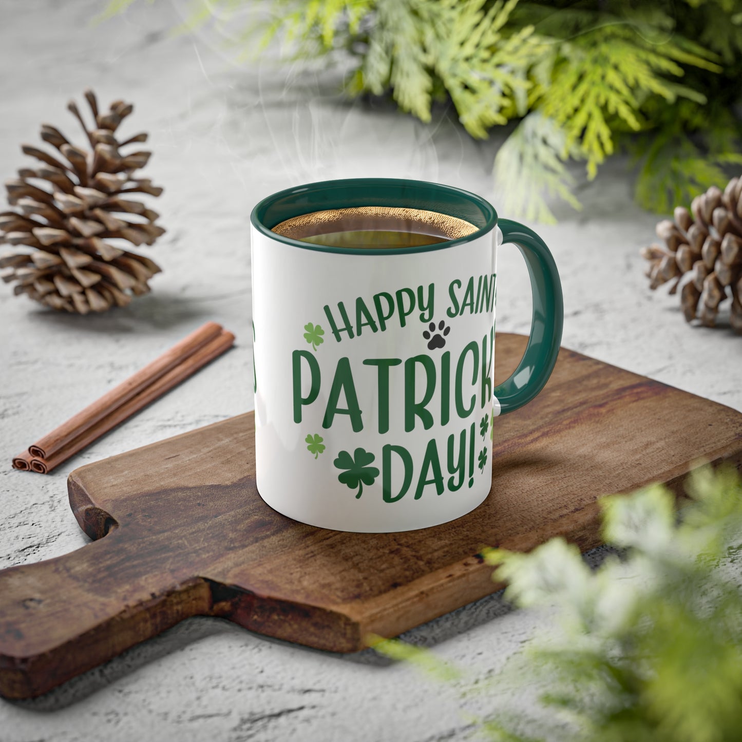 Happy St Patrick's Day Accent Mugs, 11oz