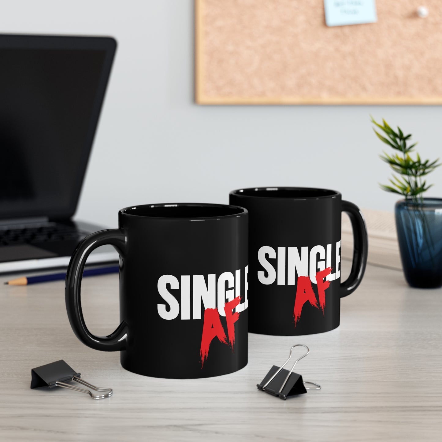 Single AF 11oz Black Mug