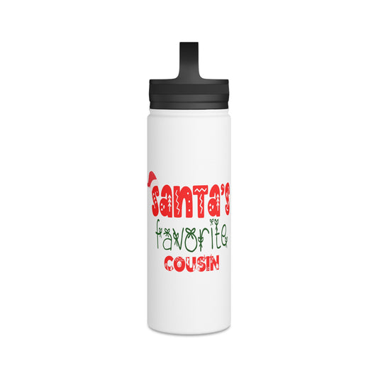 Santa's Favorite Cousin Stainless Steel Water Bottle