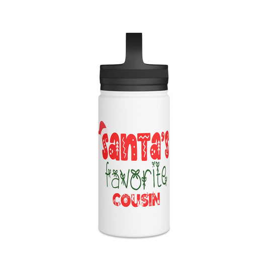 Santa's Favorite Cousin Stainless Steel Water Bottle