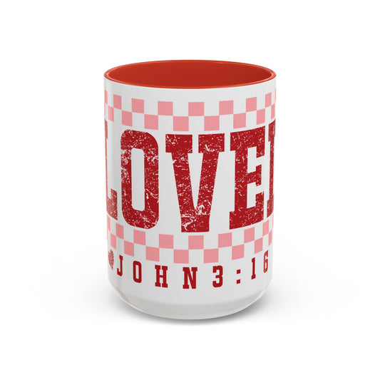 Loved John 3:16 Accent Coffee Mug , John 3 16 Mug, Valentines Day Gift, Ultimate Love Coffee Cup, Gift for Valentines Day, Accent Coffee Mug (11, 15oz)