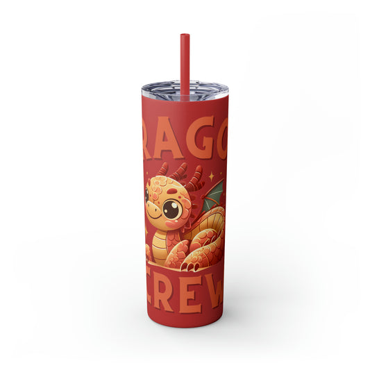 Dragon Crew Skinny Tumbler with Straw, 20oz