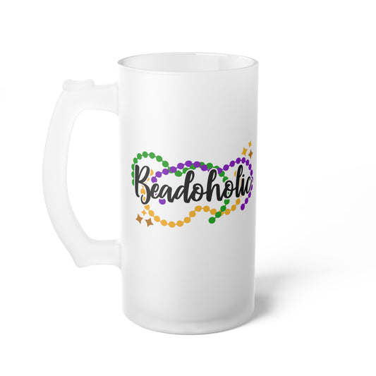 Beadoholic Frosted Glass Beer Mug