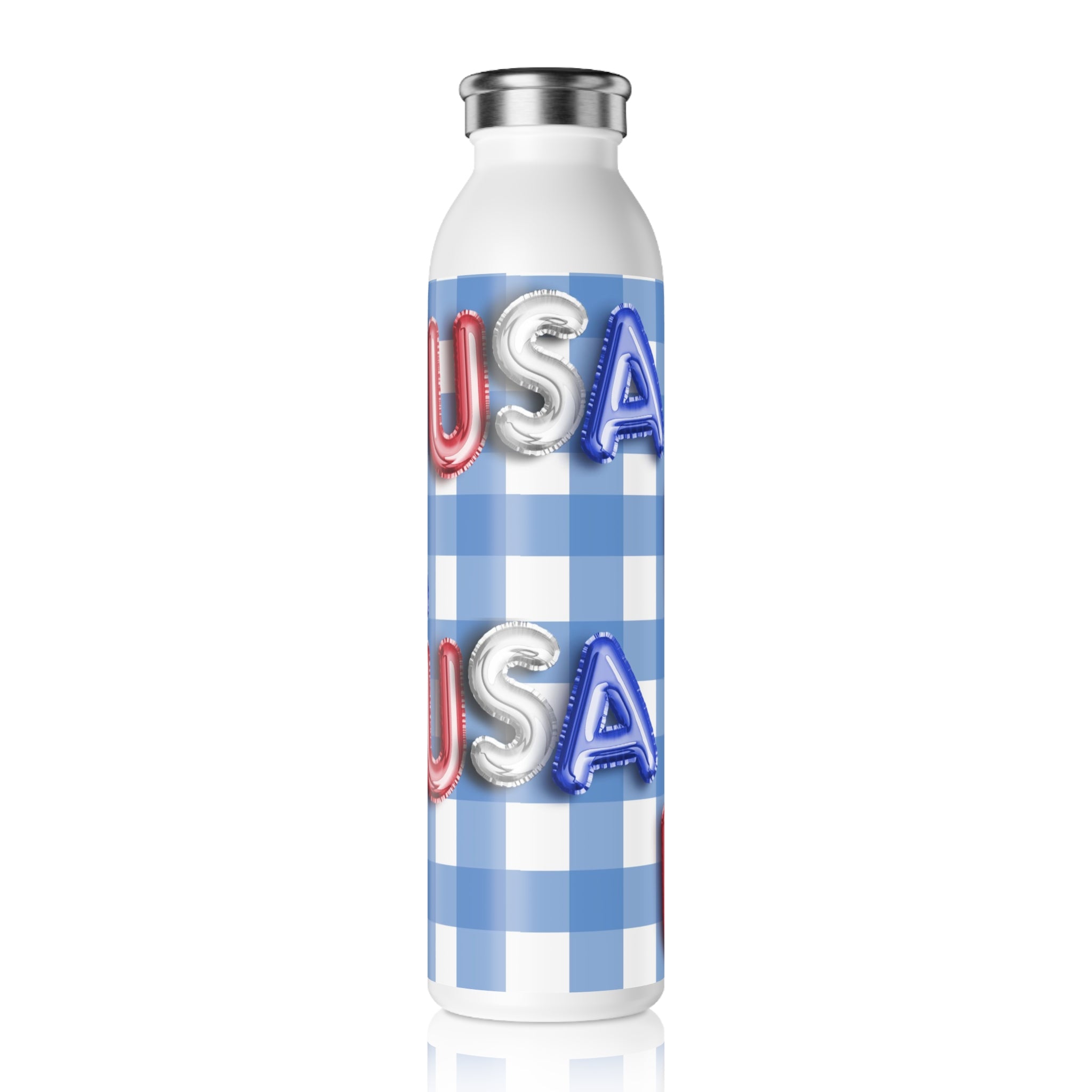 USA Balloons Themed Slim Water Bottle