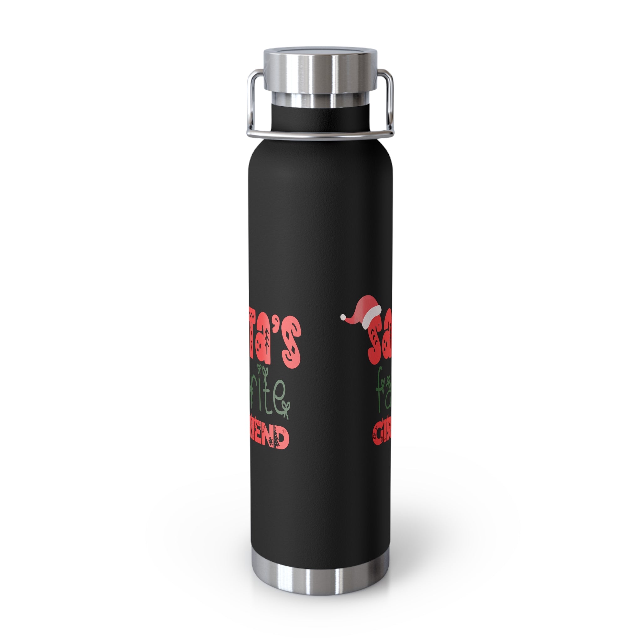 Santa's Favorite Girlfriend Copper Vacuum Insulated Bottle, 22oz