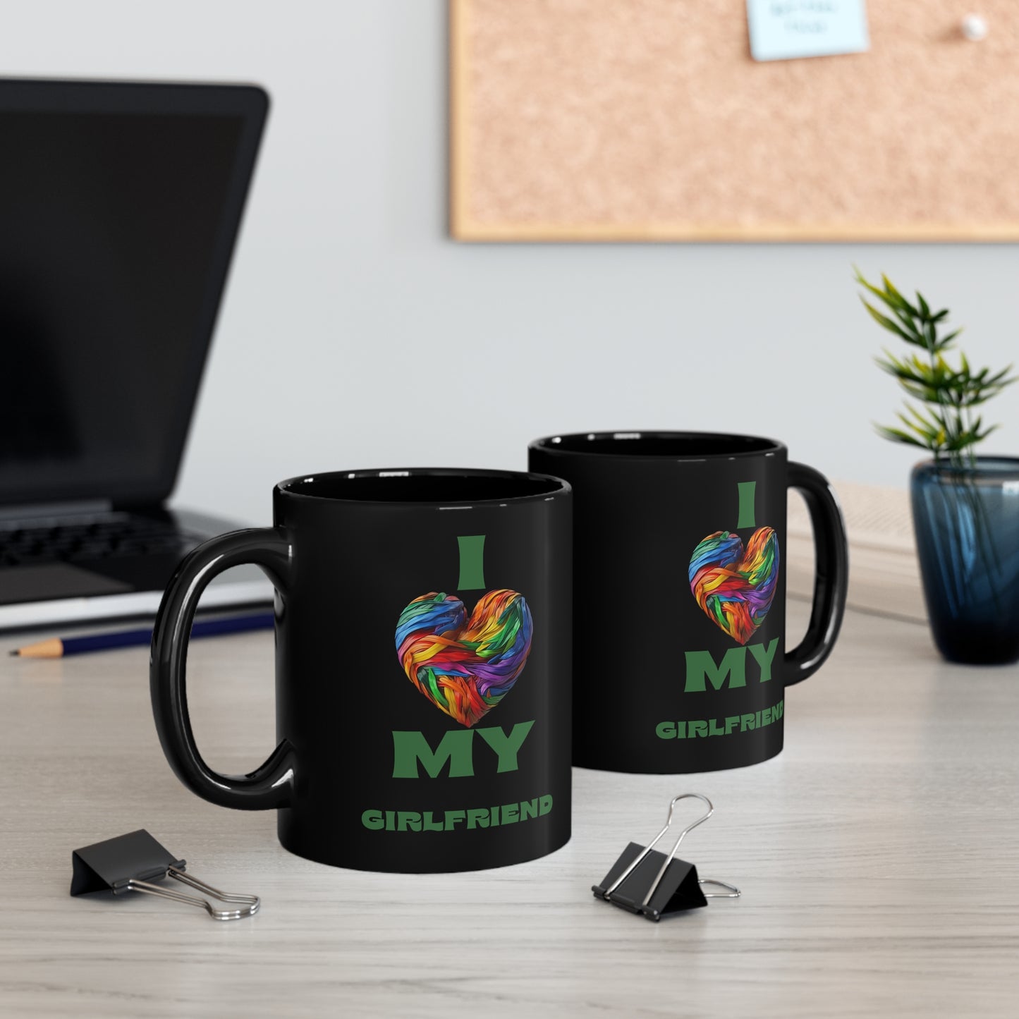 I Love My Girlfriend 11oz Black Mug