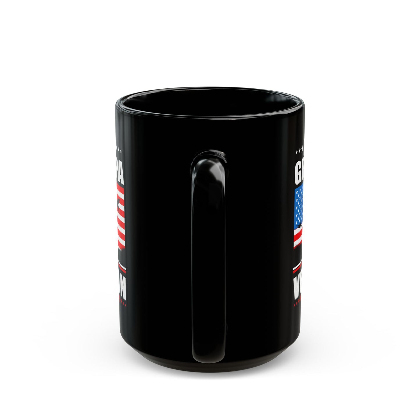 I'm A Dad, Grandpa and A Veteran, Nothing Scares Me, Dad Mug, Veteran Mug, Grandpa Mug, Black Mug (11oz, 15oz)