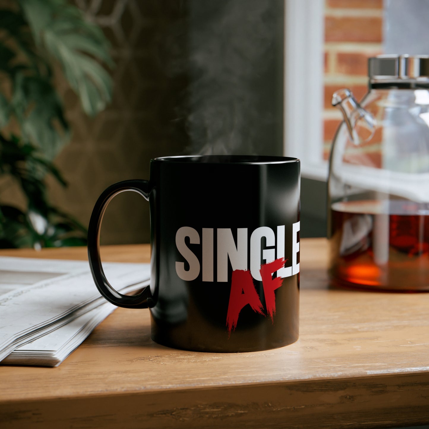 Single AF 11oz Black Mug