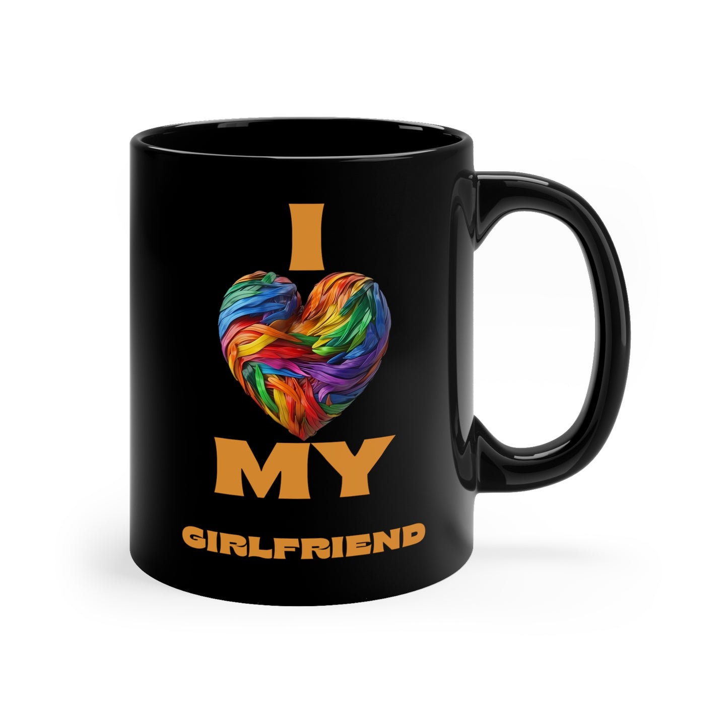 I Love My Girlfriend 11oz Black Mug