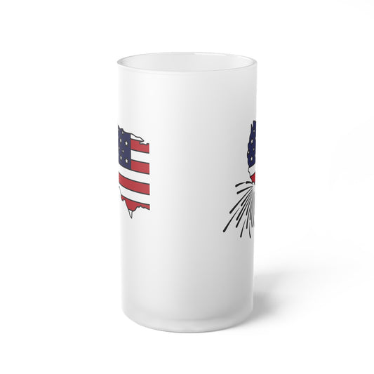 Happy President's Day 2024 Frosted Glass Beer Mug