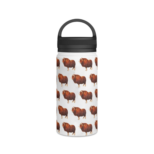 Back To School Animals Stainless Steel Water Bottle, Handle Lid