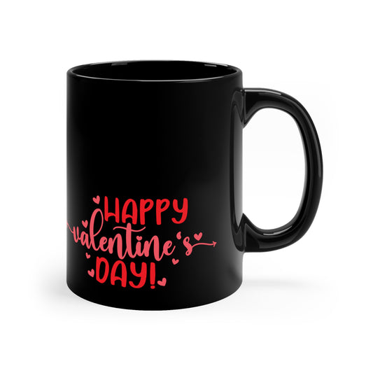 Happy Valentines Day 11oz Black Mug