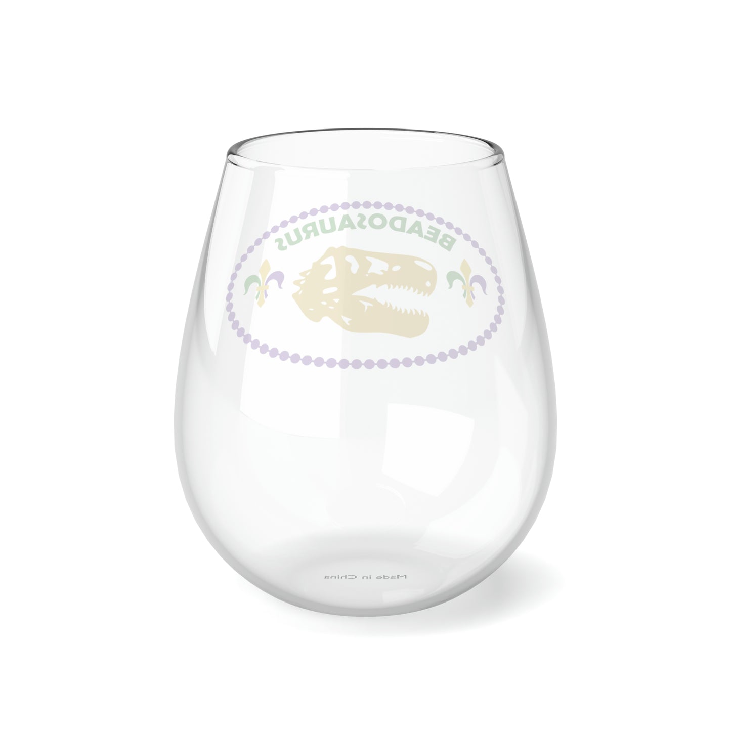 Beadosaurus Stemless Wine Glass, 11.75oz