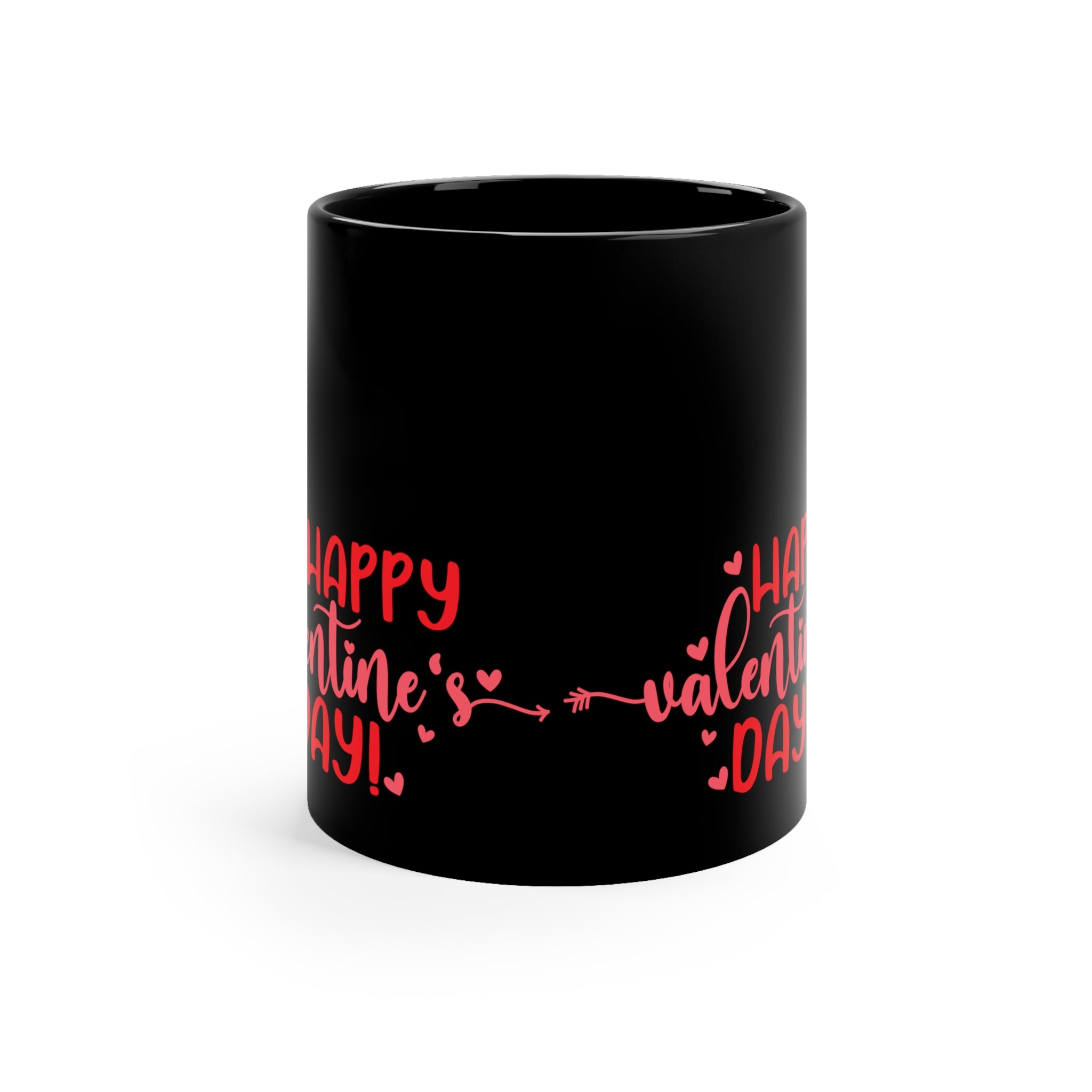 Happy Valentines Day 11oz Black Mug